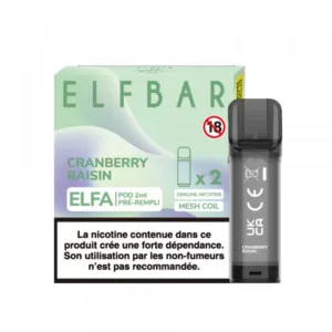 Pod Cranberry Raisin 2ml Elfa - ElfBar (pack de 2)